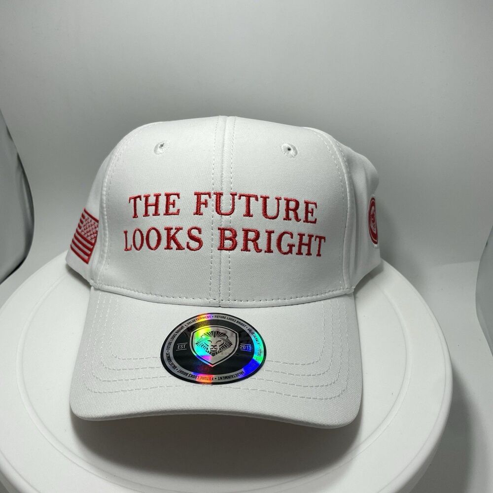 Lot of 2 Valuetainment "The Future Looks Bright" White Election Snapback Hat - Picture 2 of 15